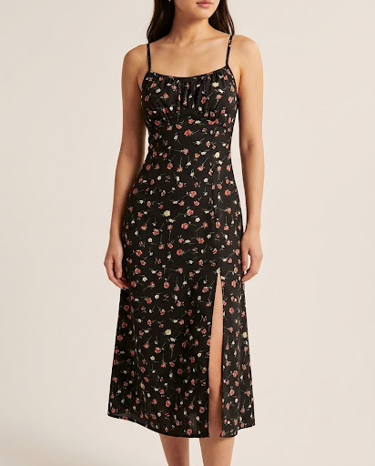 Strappy Side Slit Dress