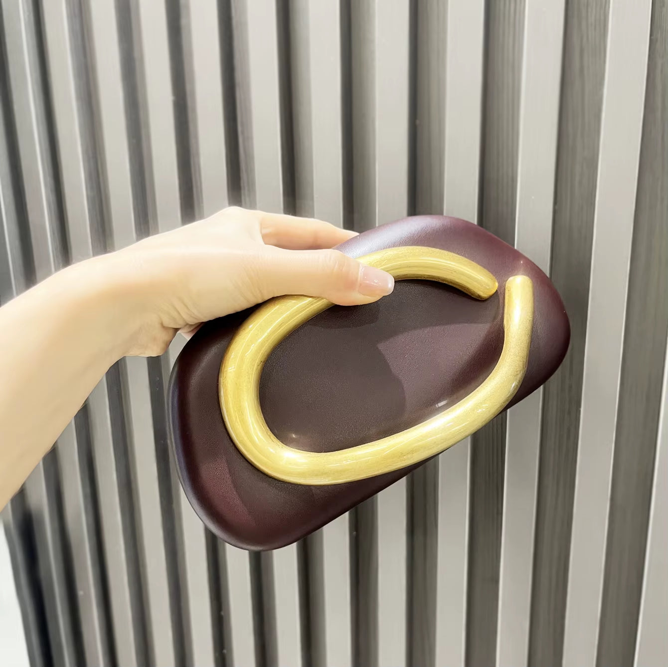 Gilded Evening Clutch — Designer Party Shoulder Bag