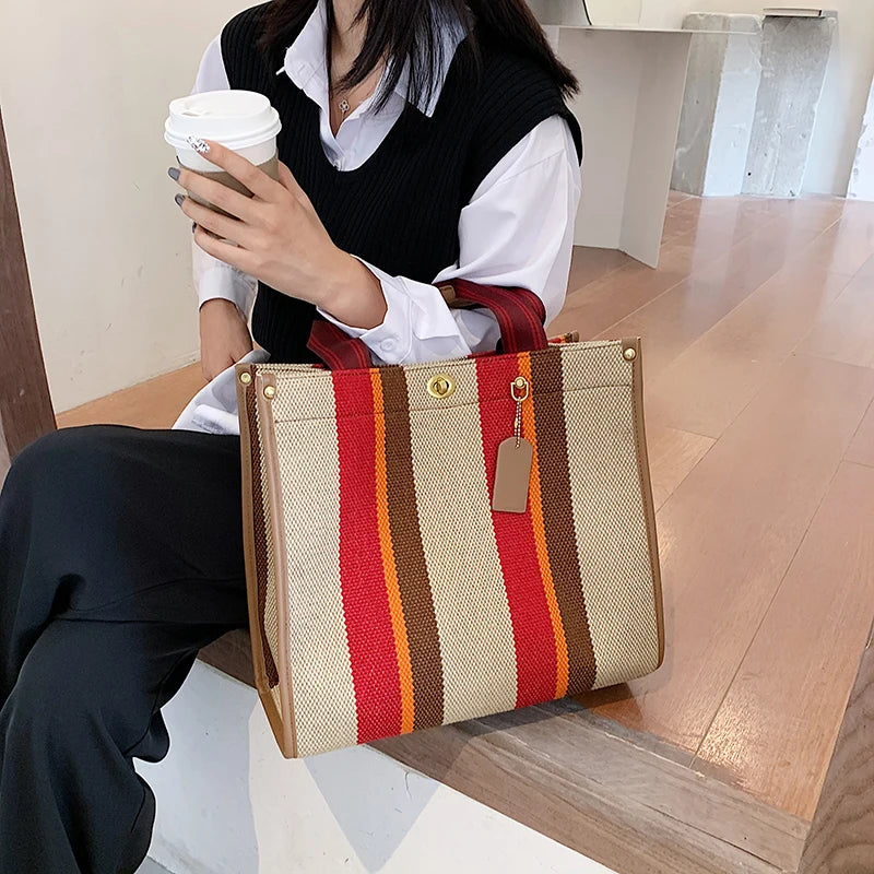 Weekender Crossbody Tote — Canvas Everyday Bag
