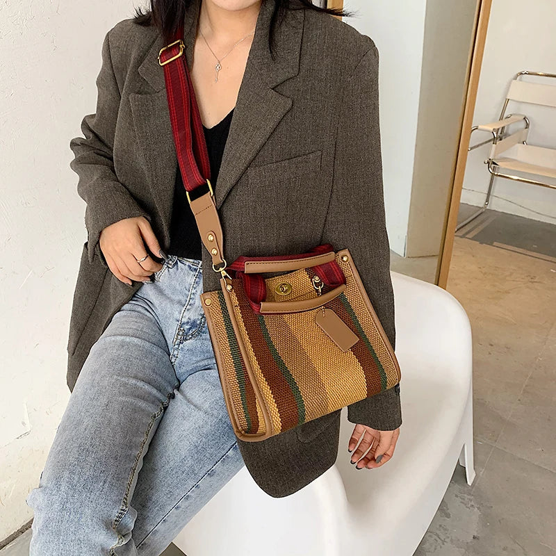 Weekender Crossbody Tote — Canvas Everyday Bag
