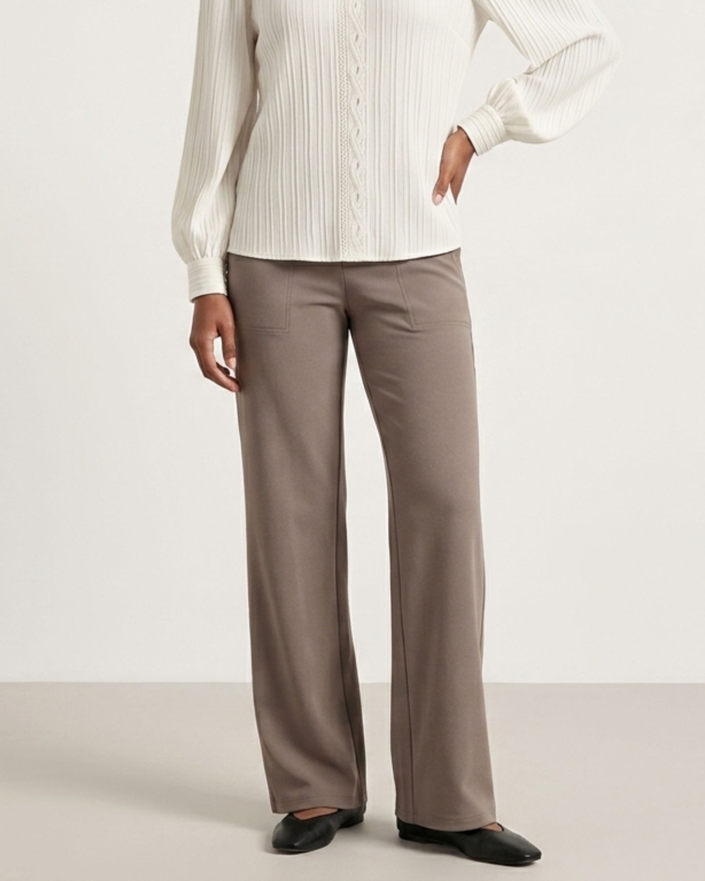 Stretch Straight Trousers