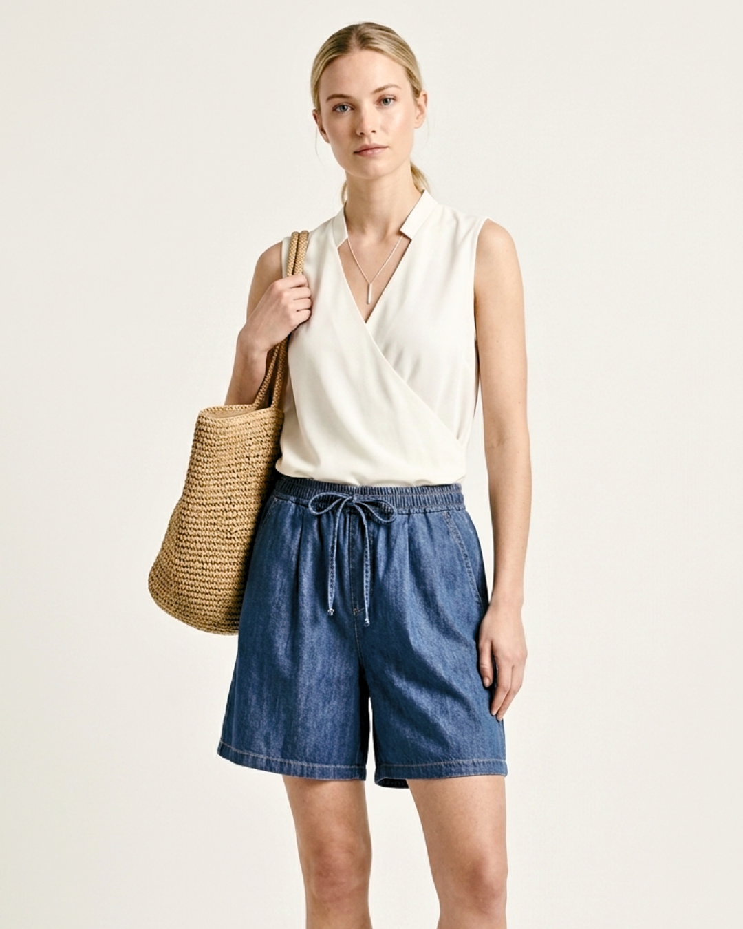 Denim Shorts + Top Set