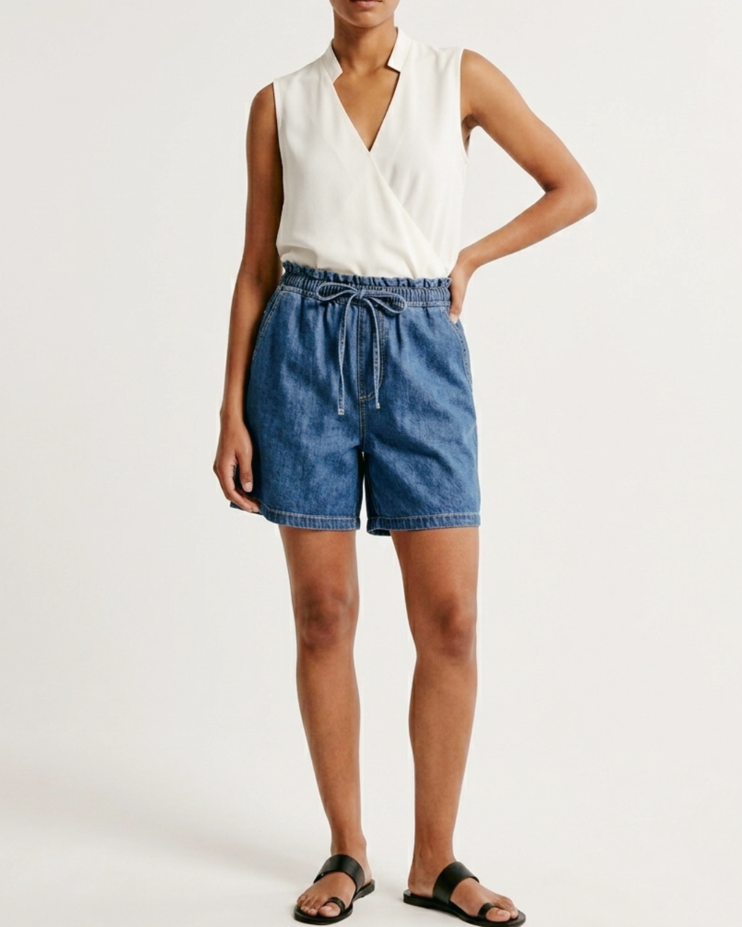 Denim Shorts + Top Set