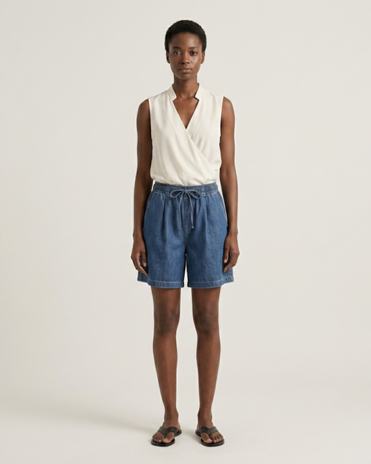 Denim Shorts + Top Set