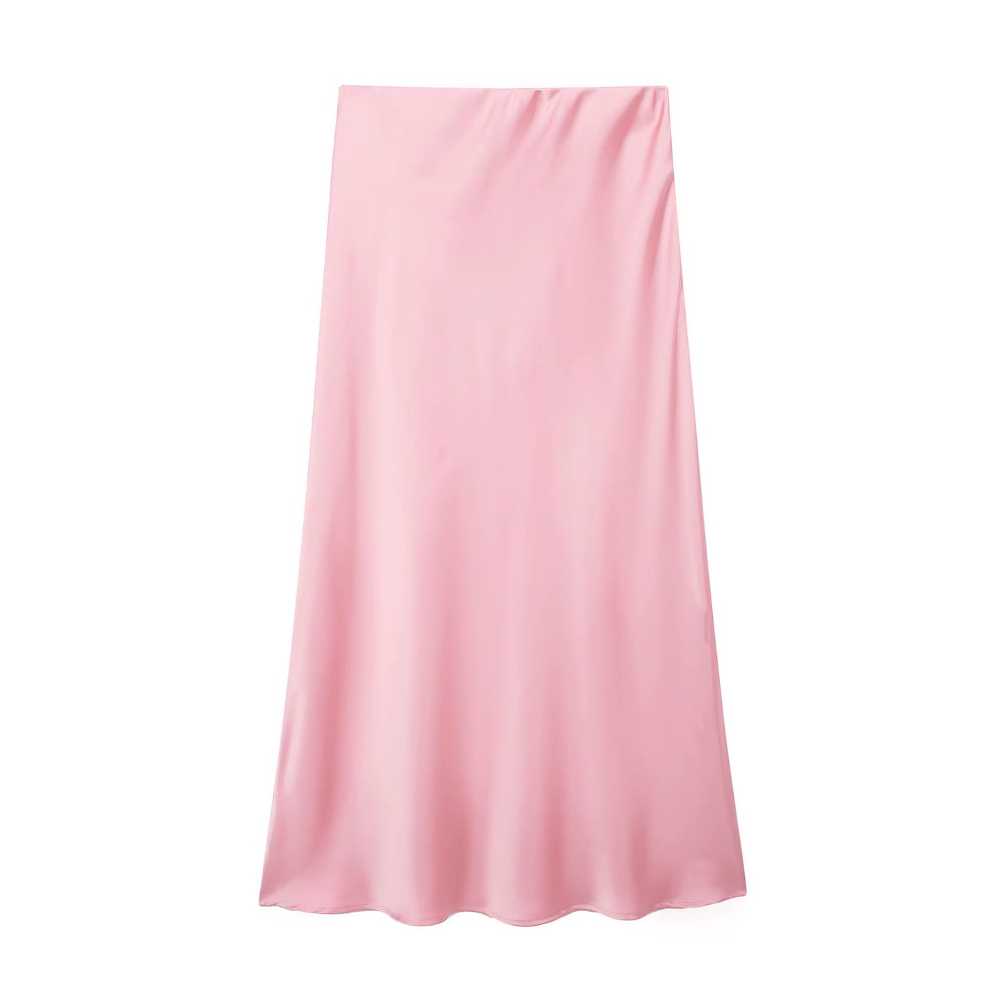 2024 Black Satin Skirt Woman High Waist Elegant Long Skirts for Women Fashion Summer Midi Skirt Office Women'S Skirts