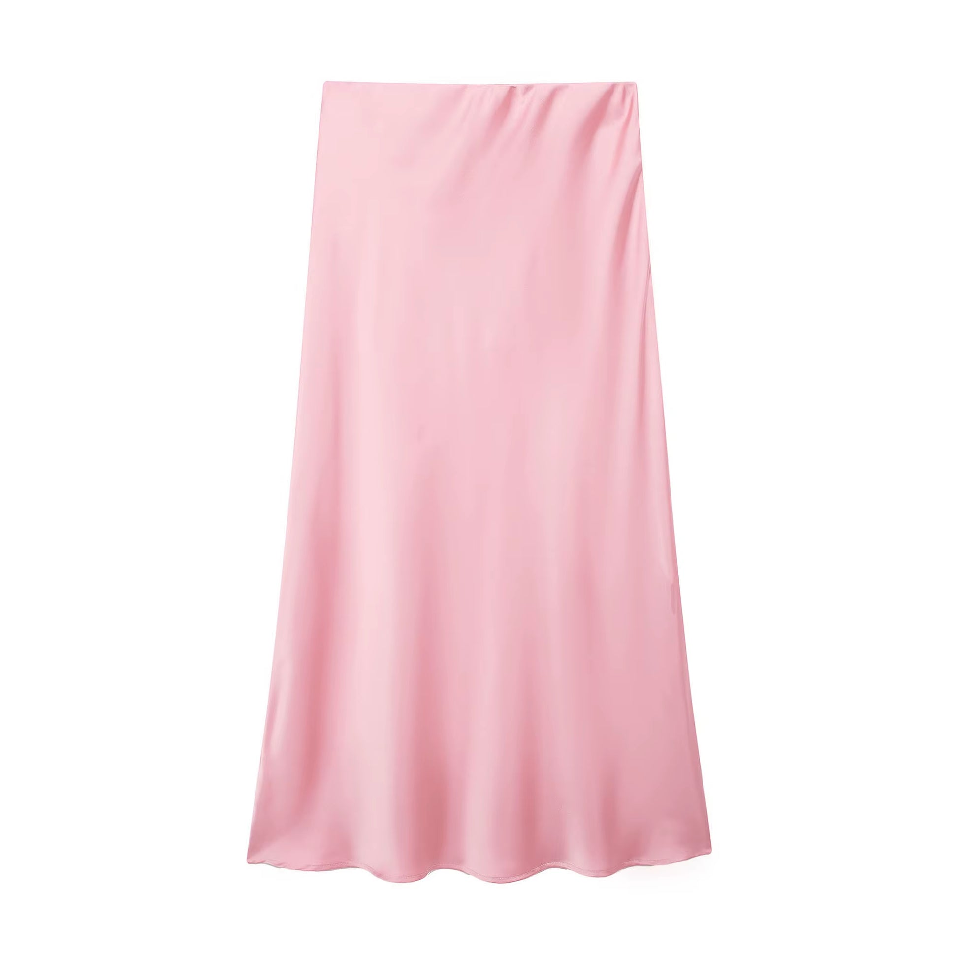 2024 Black Satin Skirt Woman High Waist Elegant Long Skirts for Women Fashion Summer Midi Skirt Office Women'S Skirts