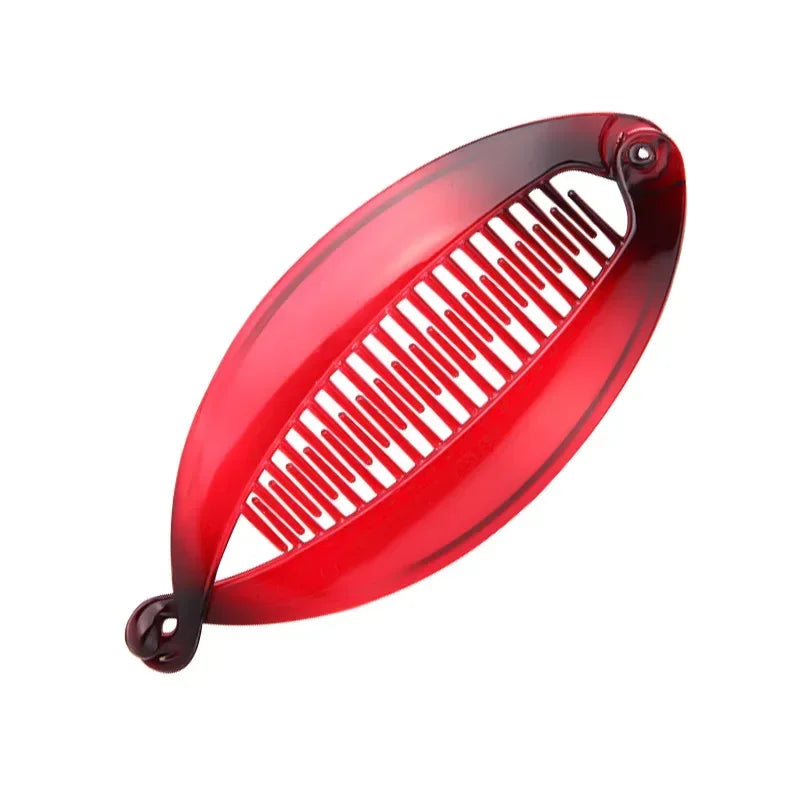 New Fashion Banana Shape Hair Clip Gradient Color Fish Clip Hairpins Hair Accessories for Women