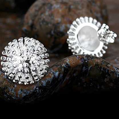 925 Sterling Silver Irregular Spherical Earrings Women Fashion Personality All-Match Jewelry