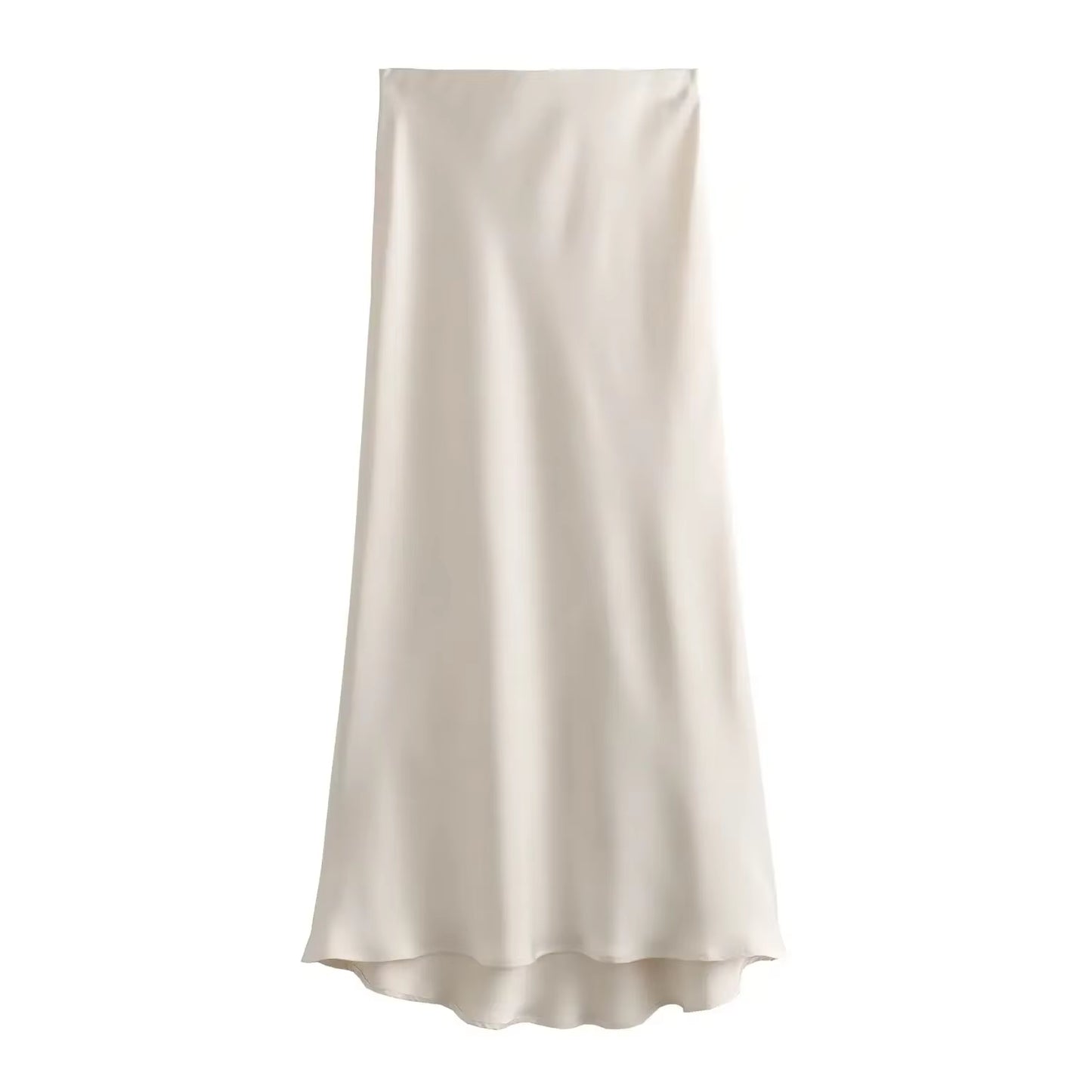 2024 Black Satin Skirt Woman High Waist Elegant Long Skirts for Women Fashion Summer Midi Skirt Office Women'S Skirts