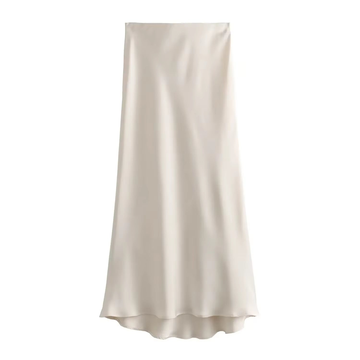 2024 Black Satin Skirt Woman High Waist Elegant Long Skirts for Women Fashion Summer Midi Skirt Office Women'S Skirts