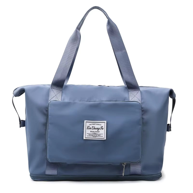 Pack-Flat Duffel Tote — Foldable Travel Bag