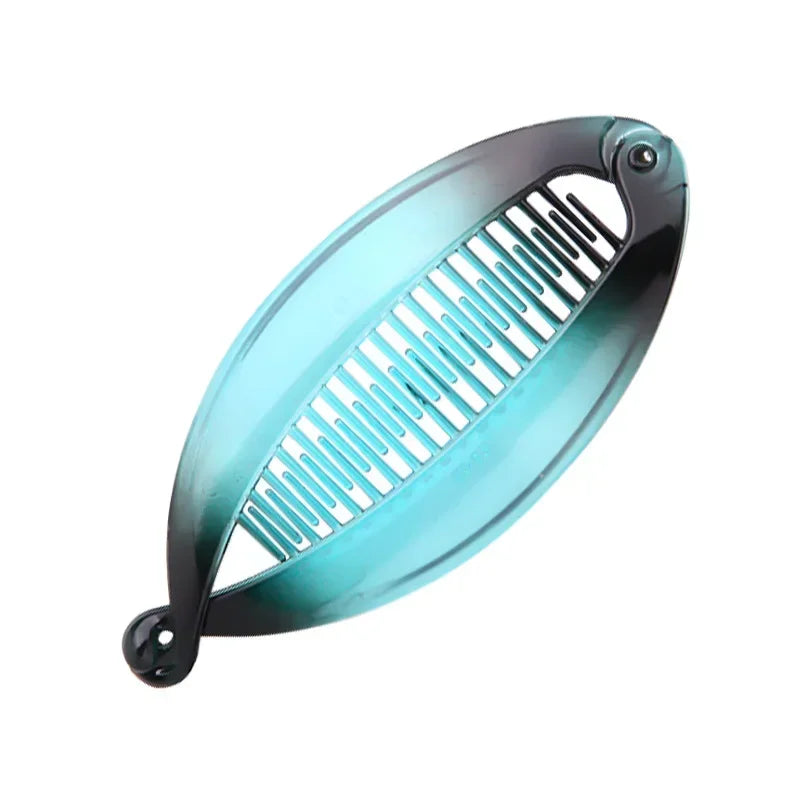New Fashion Banana Shape Hair Clip Gradient Color Fish Clip Hairpins Hair Accessories for Women