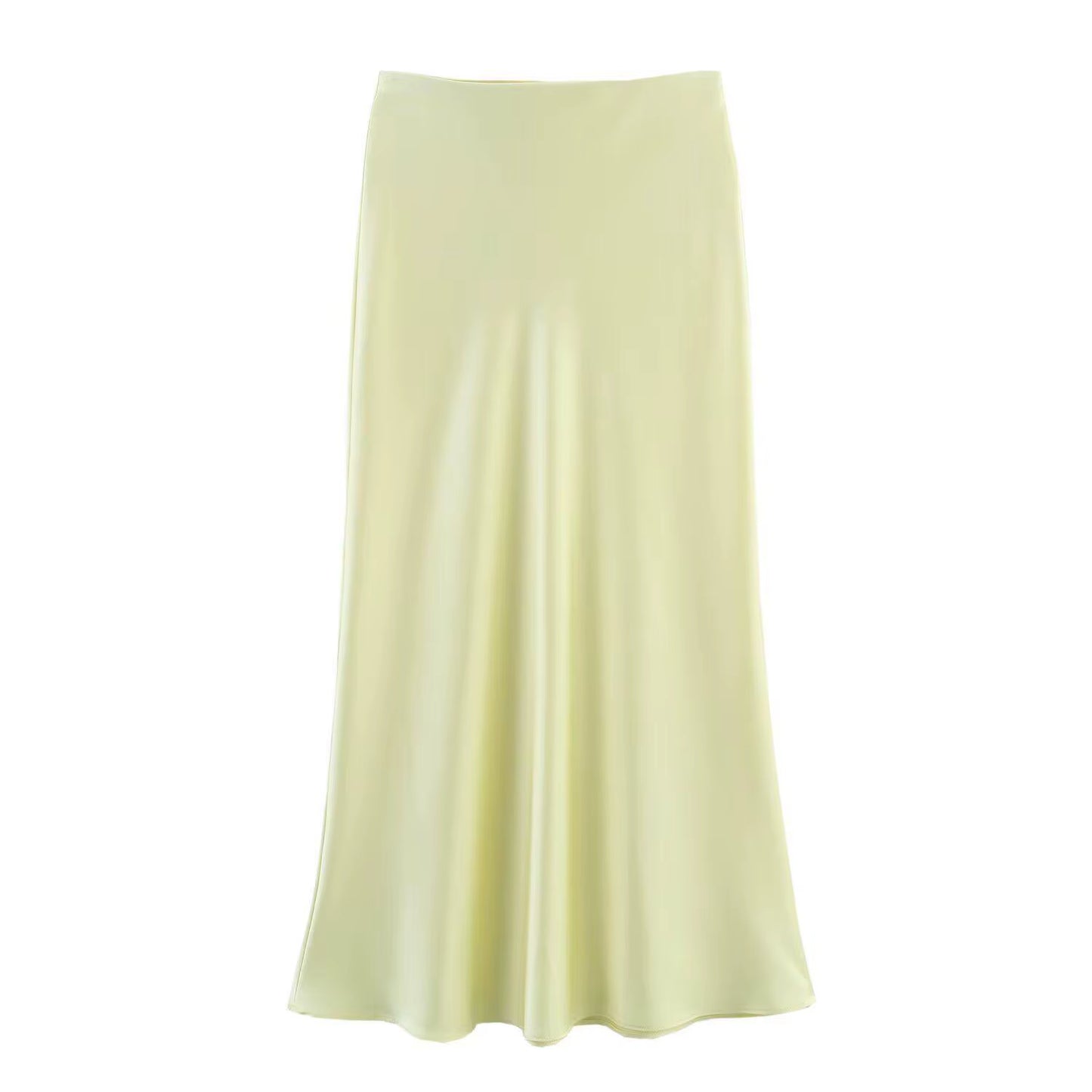 2024 Black Satin Skirt Woman High Waist Elegant Long Skirts for Women Fashion Summer Midi Skirt Office Women'S Skirts