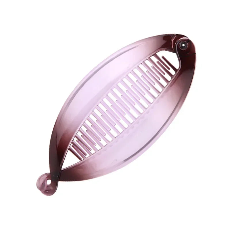 New Fashion Banana Shape Hair Clip Gradient Color Fish Clip Hairpins Hair Accessories for Women