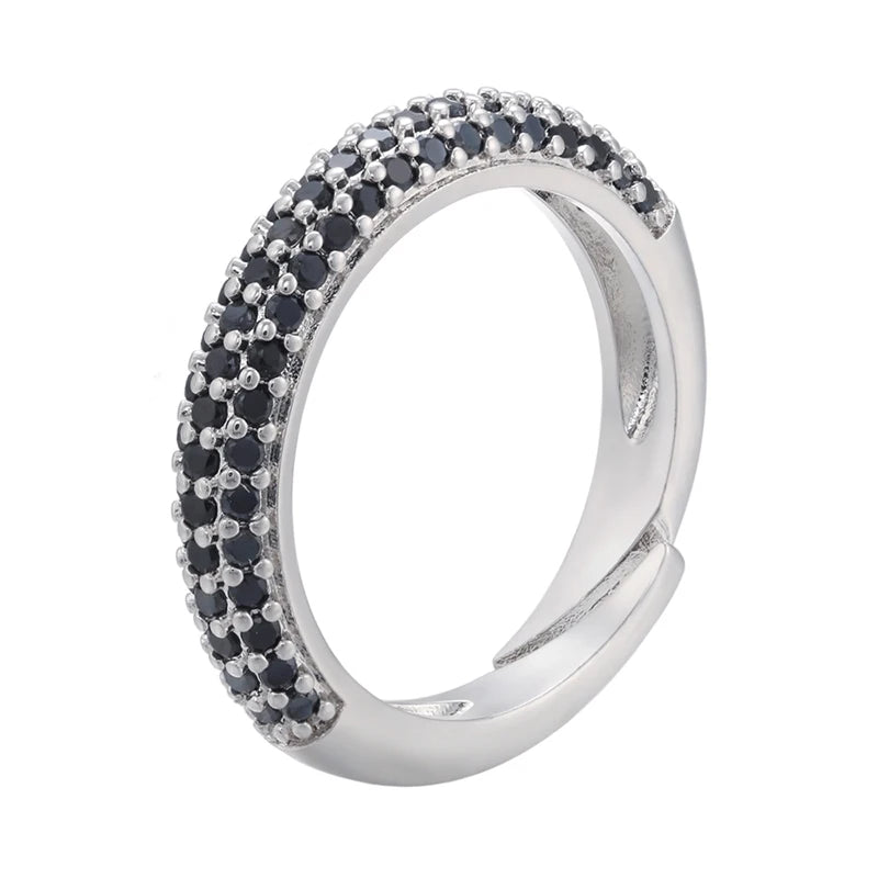 12 Colors Gold Color Women Rings Fashion Adjustable Rings CZ Crystal Rings for Women Party Gifts