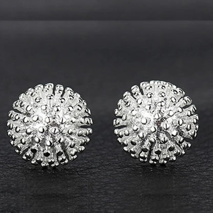 925 Sterling Silver Irregular Spherical Earrings Women Fashion Personality All-Match Jewelry