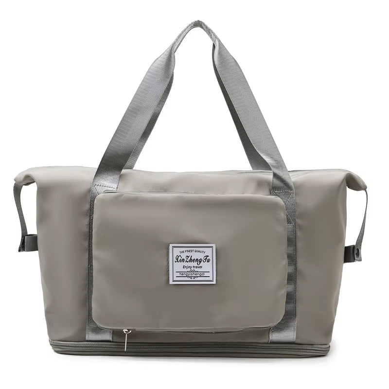 Pack-Flat Duffel Tote — Foldable Travel Bag