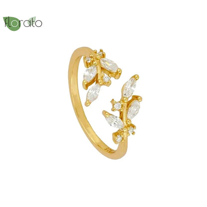 Adjustable Opening Vintage Gold Plated Rings Couple Wedding Rings Fashion Rings for Women Premium Luxury Jewelry
