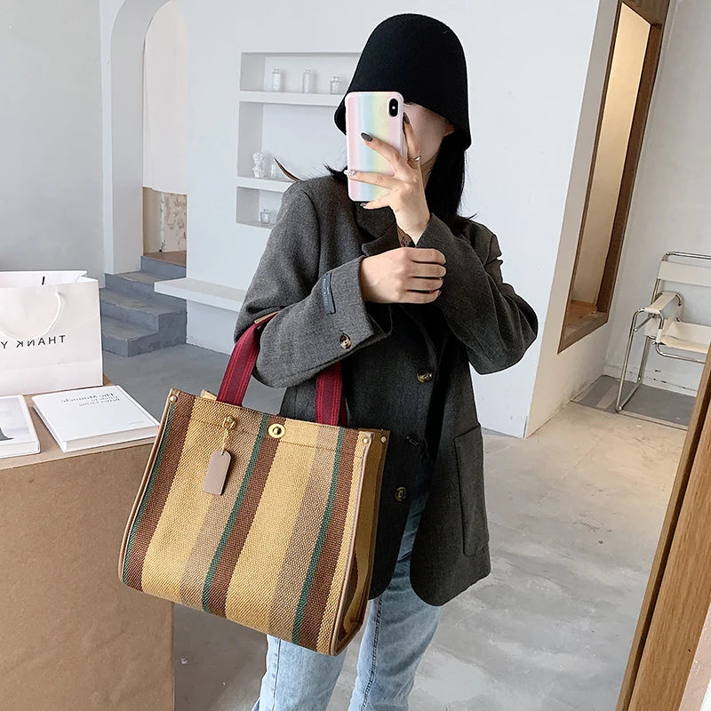 Weekender Crossbody Tote — Canvas Everyday Bag