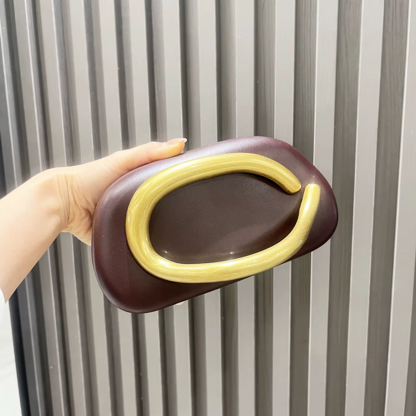 Gilded Evening Clutch — Designer Party Shoulder Bag