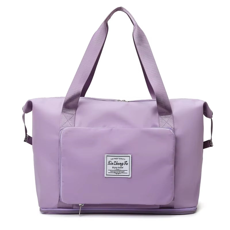 Pack-Flat Duffel Tote — Foldable Travel Bag