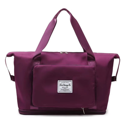 Pack-Flat Duffel Tote — Foldable Travel Bag