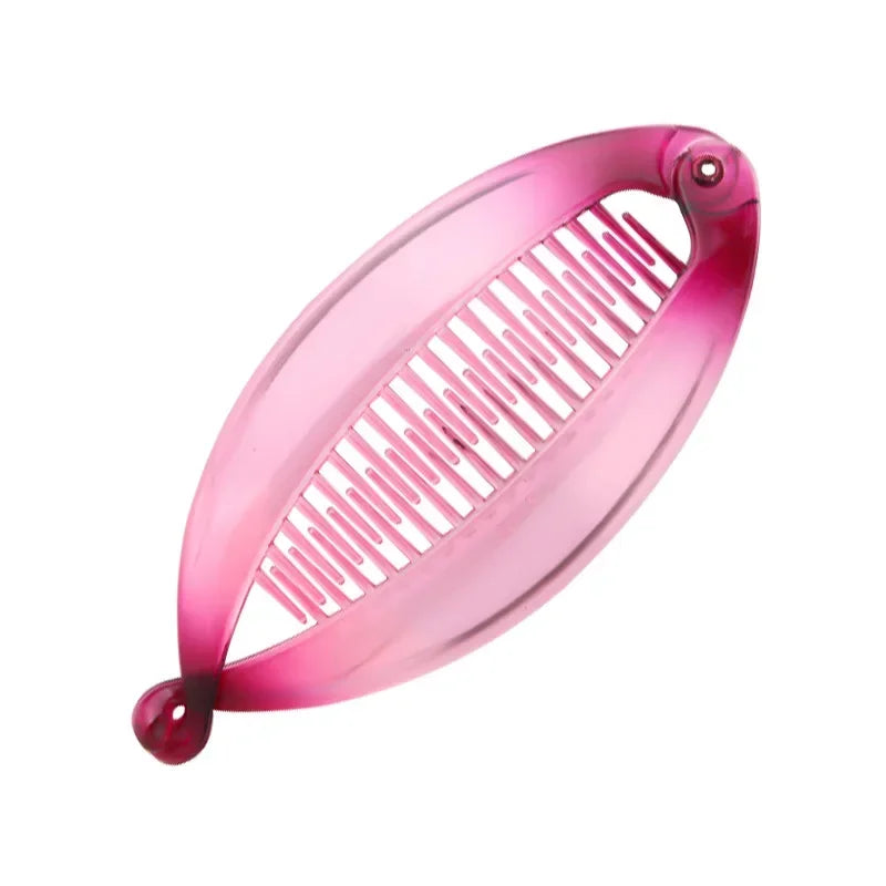 New Fashion Banana Shape Hair Clip Gradient Color Fish Clip Hairpins Hair Accessories for Women
