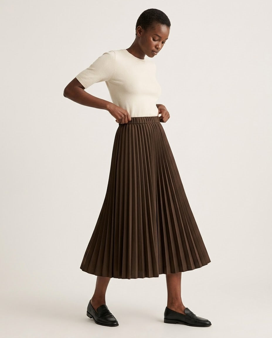 Pleated Midi Skirt