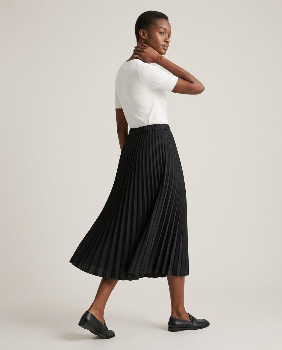 Pleated Midi Skirt