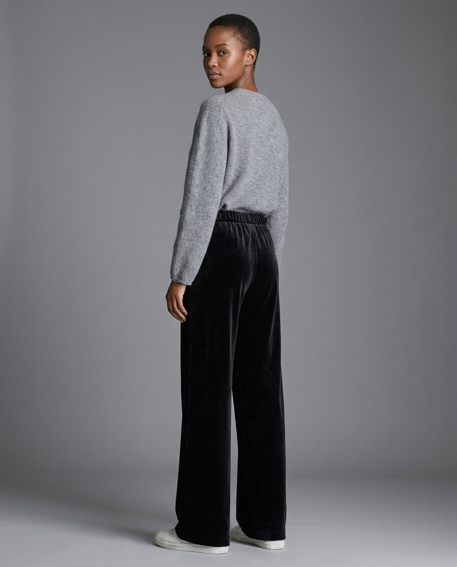Velvet Wide Leg Trousers