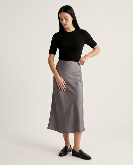Satin Midi Skirt