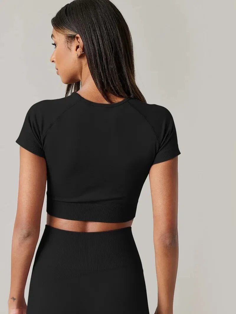 Flow State Yoga Top — Seamless Sport Shirt