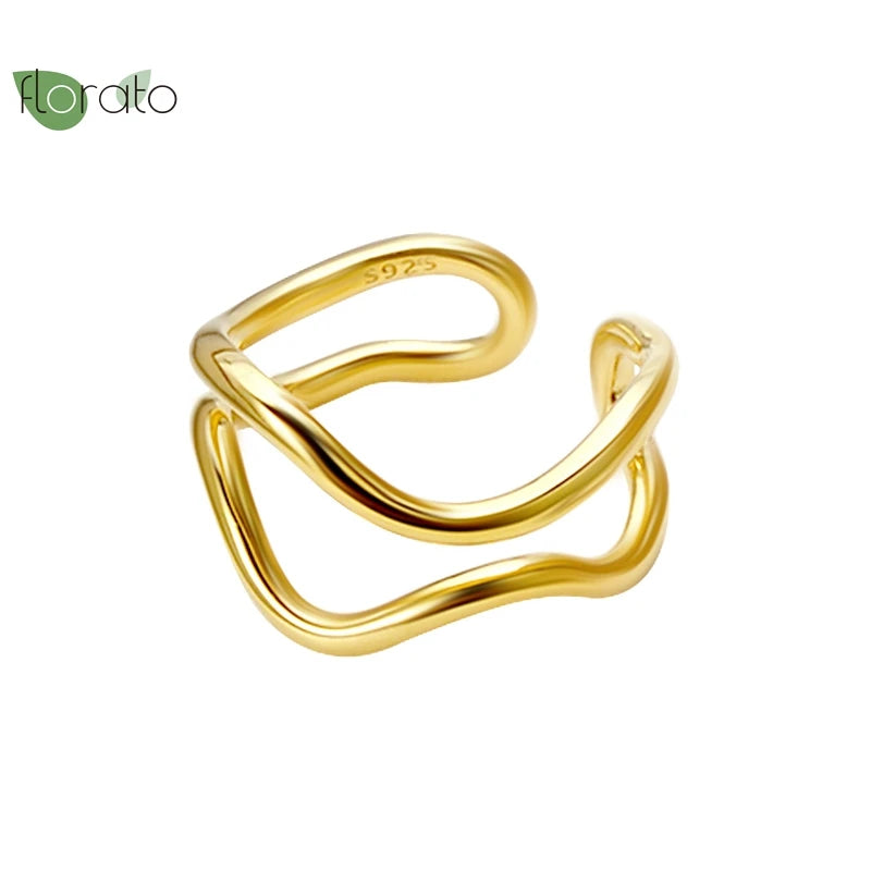 Adjustable Opening Vintage Gold Plated Rings Couple Wedding Rings Fashion Rings for Women Premium Luxury Jewelry