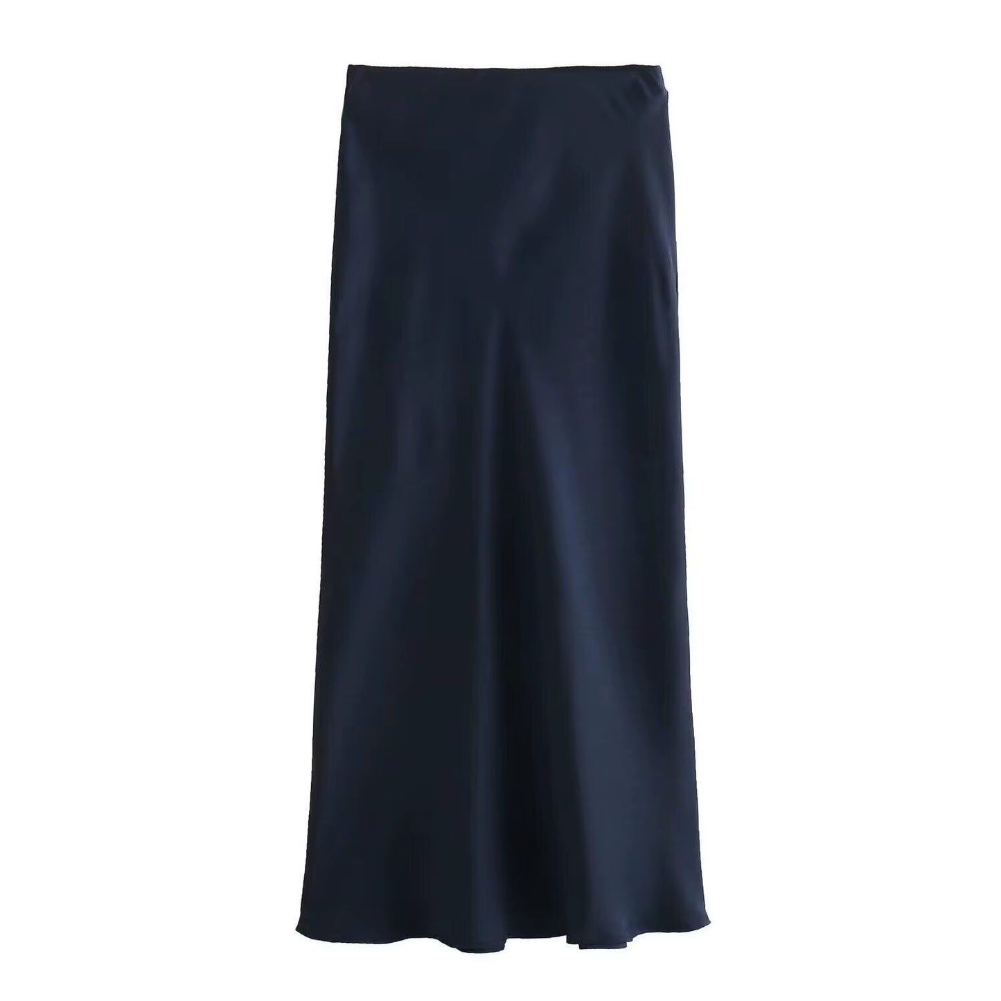 2024 Black Satin Skirt Woman High Waist Elegant Long Skirts for Women Fashion Summer Midi Skirt Office Women'S Skirts