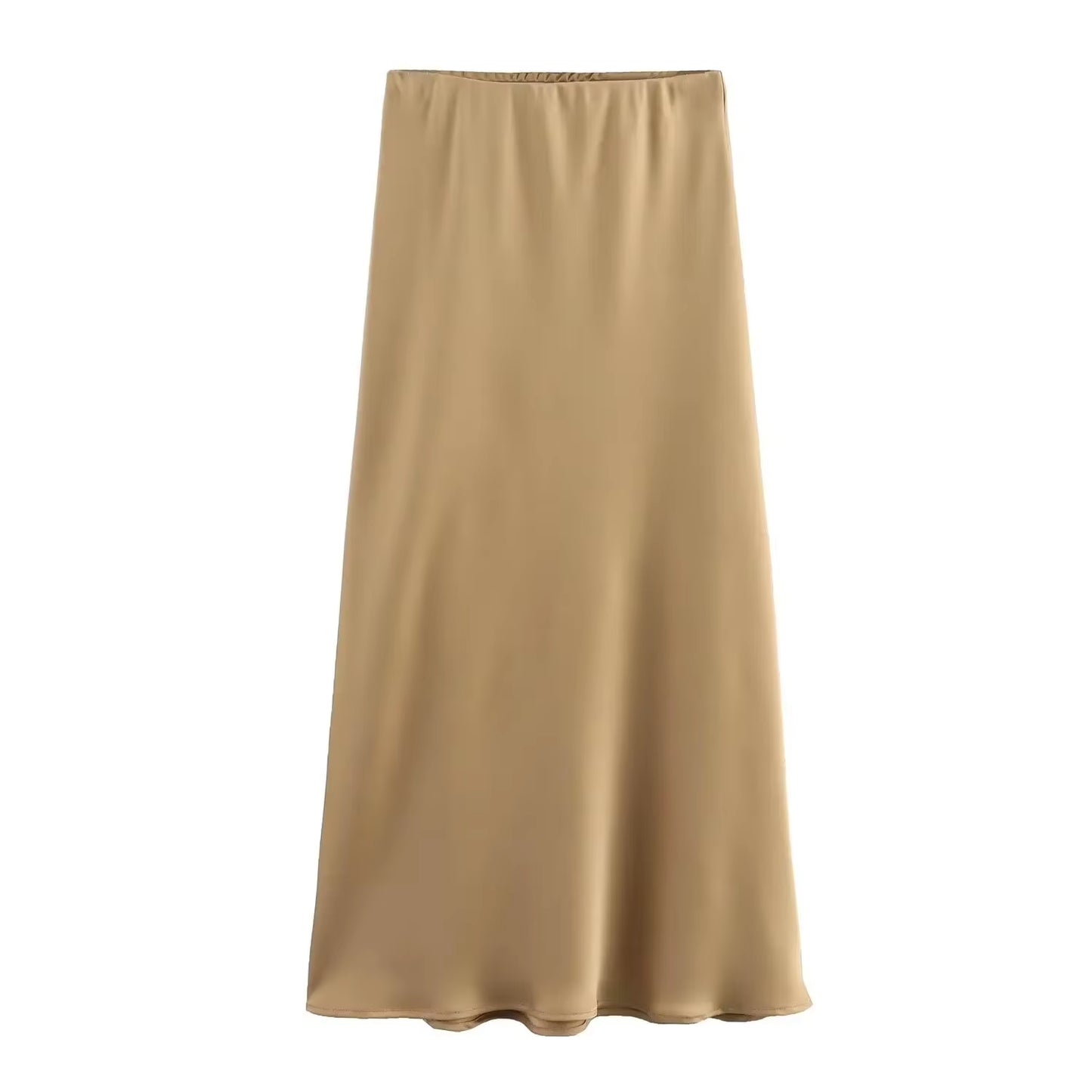 2024 Black Satin Skirt Woman High Waist Elegant Long Skirts for Women Fashion Summer Midi Skirt Office Women'S Skirts