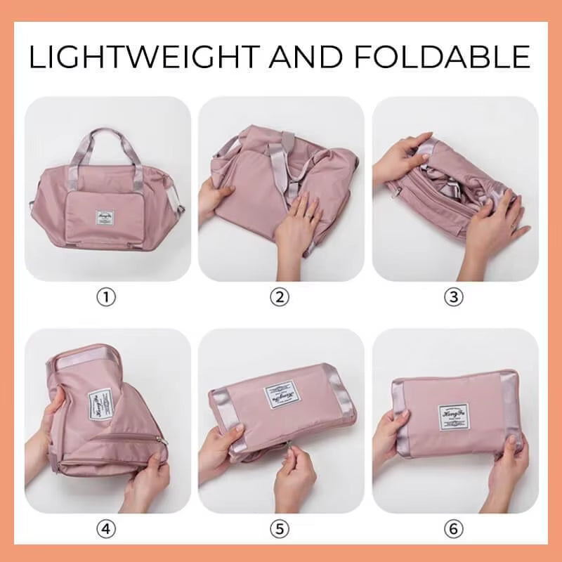 Pack-Flat Duffel Tote — Foldable Travel Bag