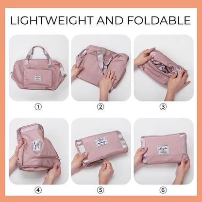 Pack-Flat Duffel Tote — Foldable Travel Bag