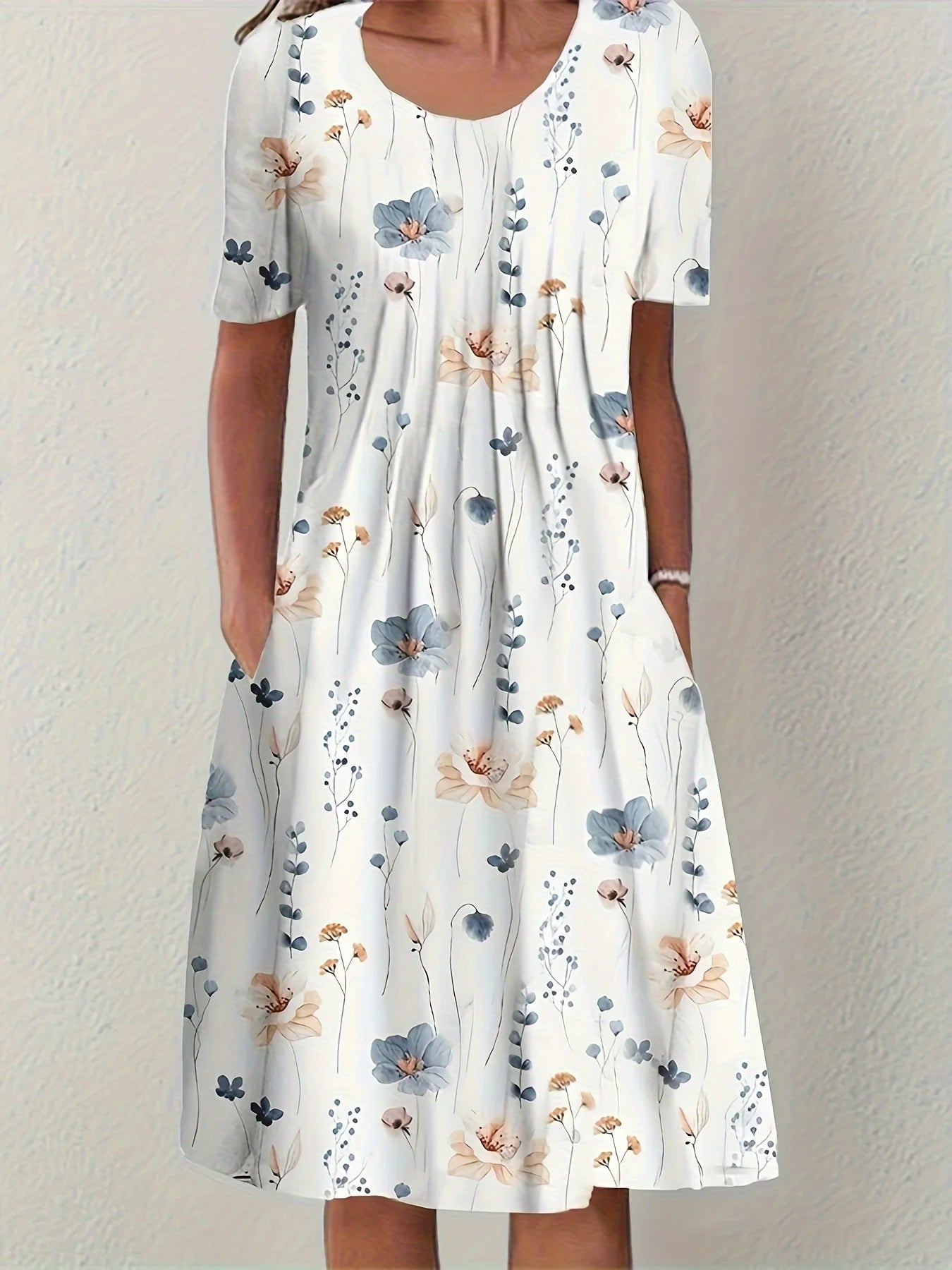 Soft Landing Dress — Plus-Size Elegant Loose Fit