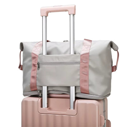 Pack-Flat Duffel Tote — Foldable Travel Bag