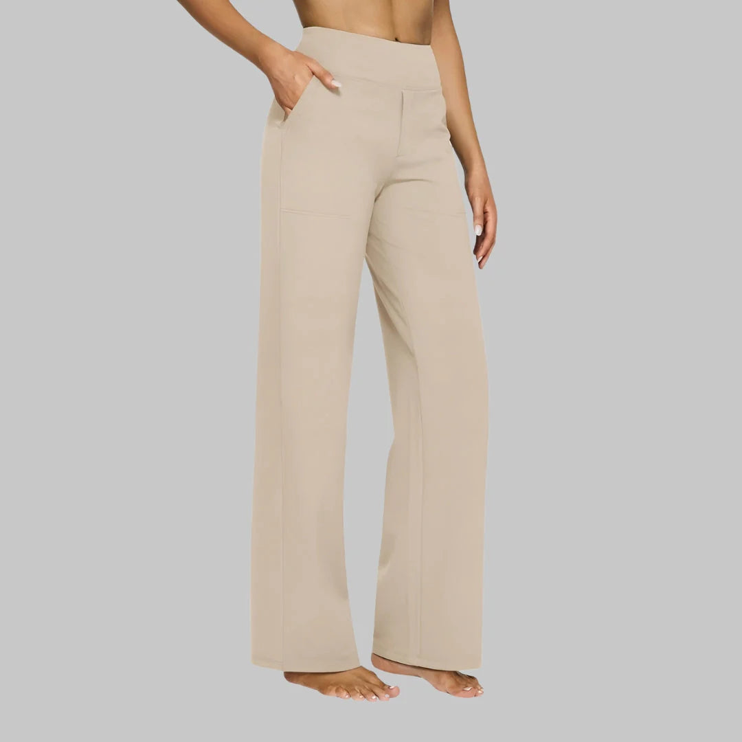 Women'S Comfort Fit Stretch Trousers Soft Breathable Pants