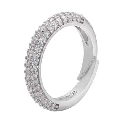 12 Colors Gold Color Women Rings Fashion Adjustable Rings CZ Crystal Rings for Women Party Gifts