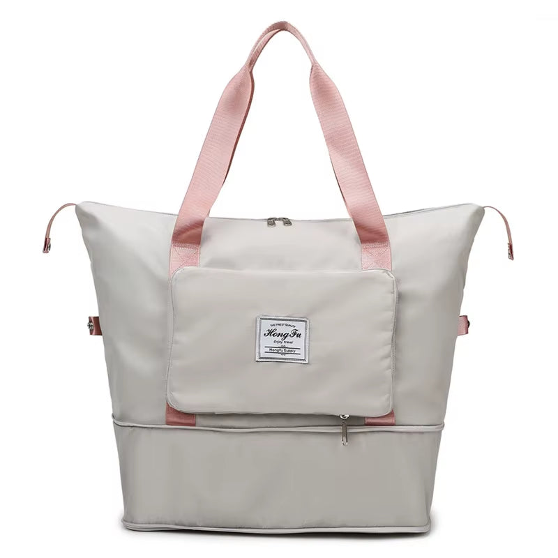 Pack-Flat Duffel Tote — Foldable Travel Bag