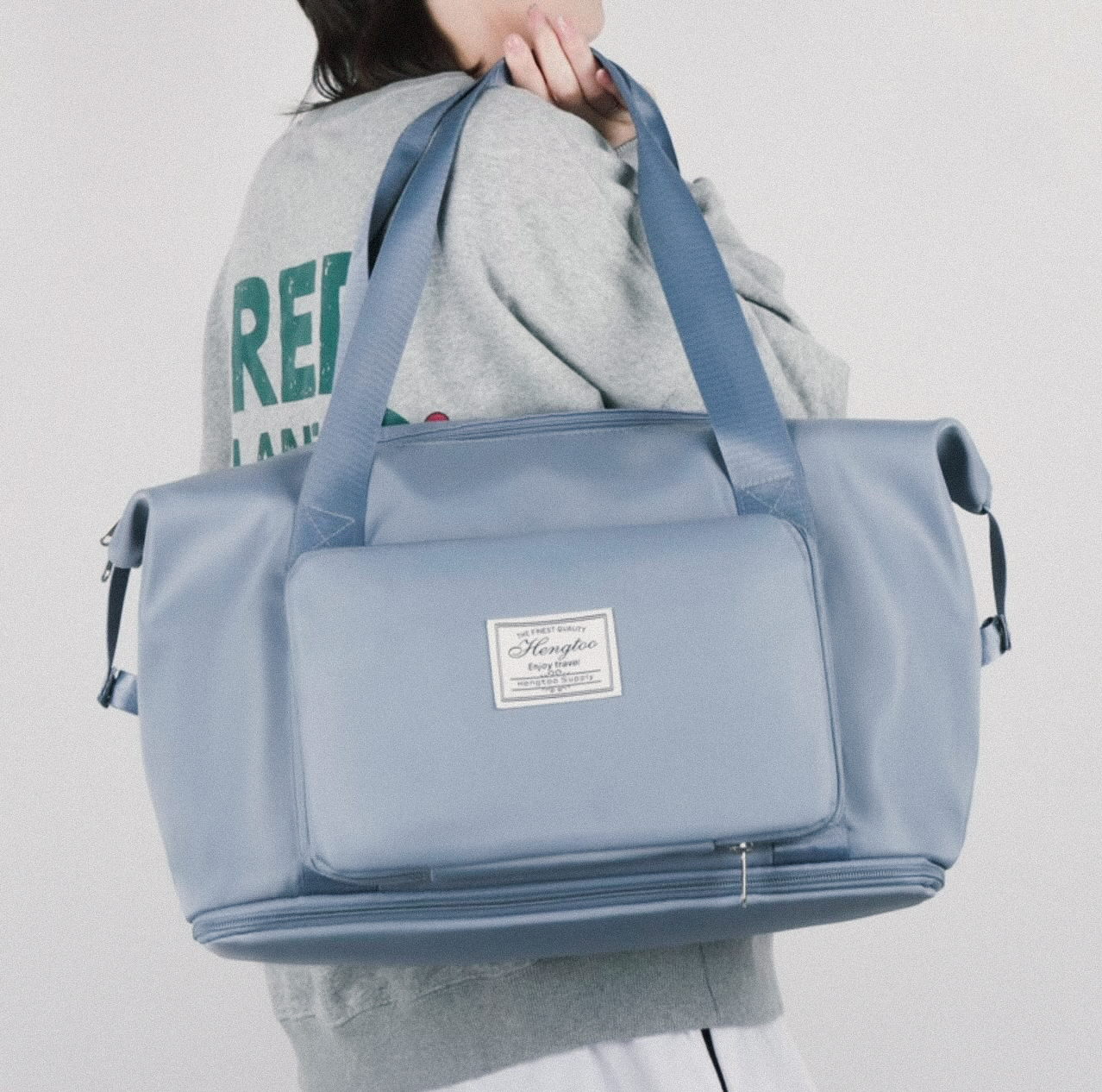 Pack-Flat Duffel Tote — Foldable Travel Bag